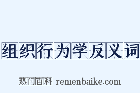 组织行为学反义词是什么意思的图片